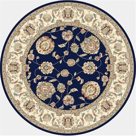 Dynamic Rugs Dynamic Rugs ANR5573653464 Ancient Garden 5 ft. 3 in. Round 57365-3464 Rug - Blue/Ivory ANR5573653464